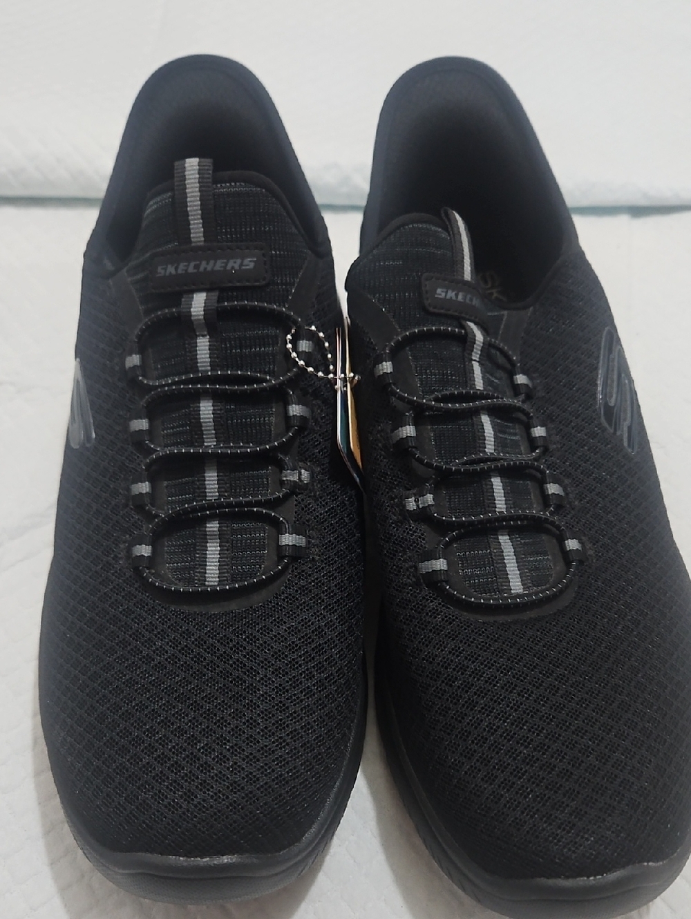 Skechers Men's Black Slip-On Athletic Sneakers